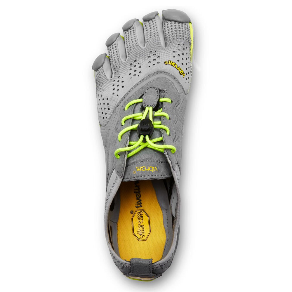 Vibram Five Fingers Womens V-Run - Running Shoes Grey/Green - WVL036274